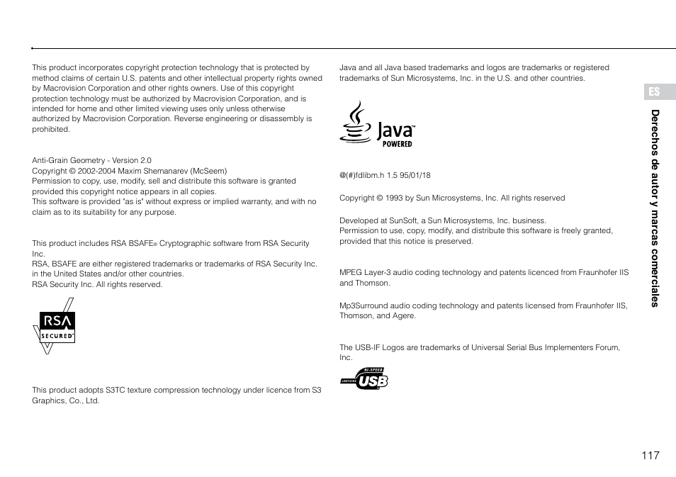 117 es | Sony PlayStation 3 (Uncharted: Drake's Fortune Limited Edition Bundle) User Manual | Page 117 / 120