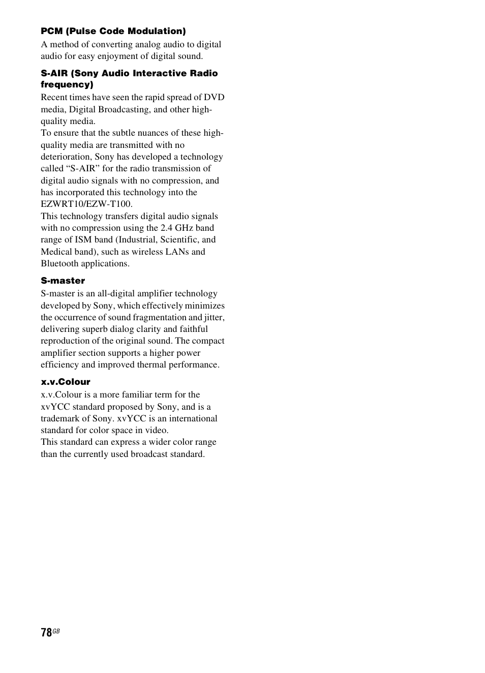 Sony 3-299-270-21(2) User Manual | Page 78 / 84