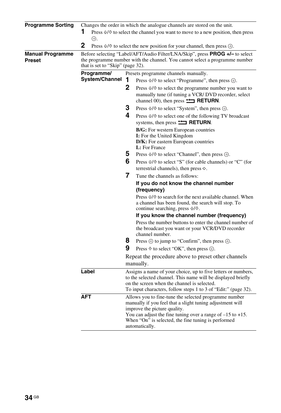 Sony BRAVIA 4-115-568-13(1) User Manual | Page 34 / 51