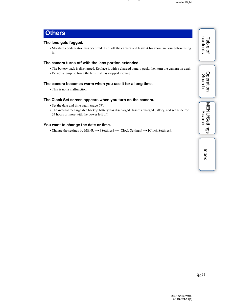 Others | Sony Cyber-shot 4-143-374-11(1) User Manual | Page 94 / 104