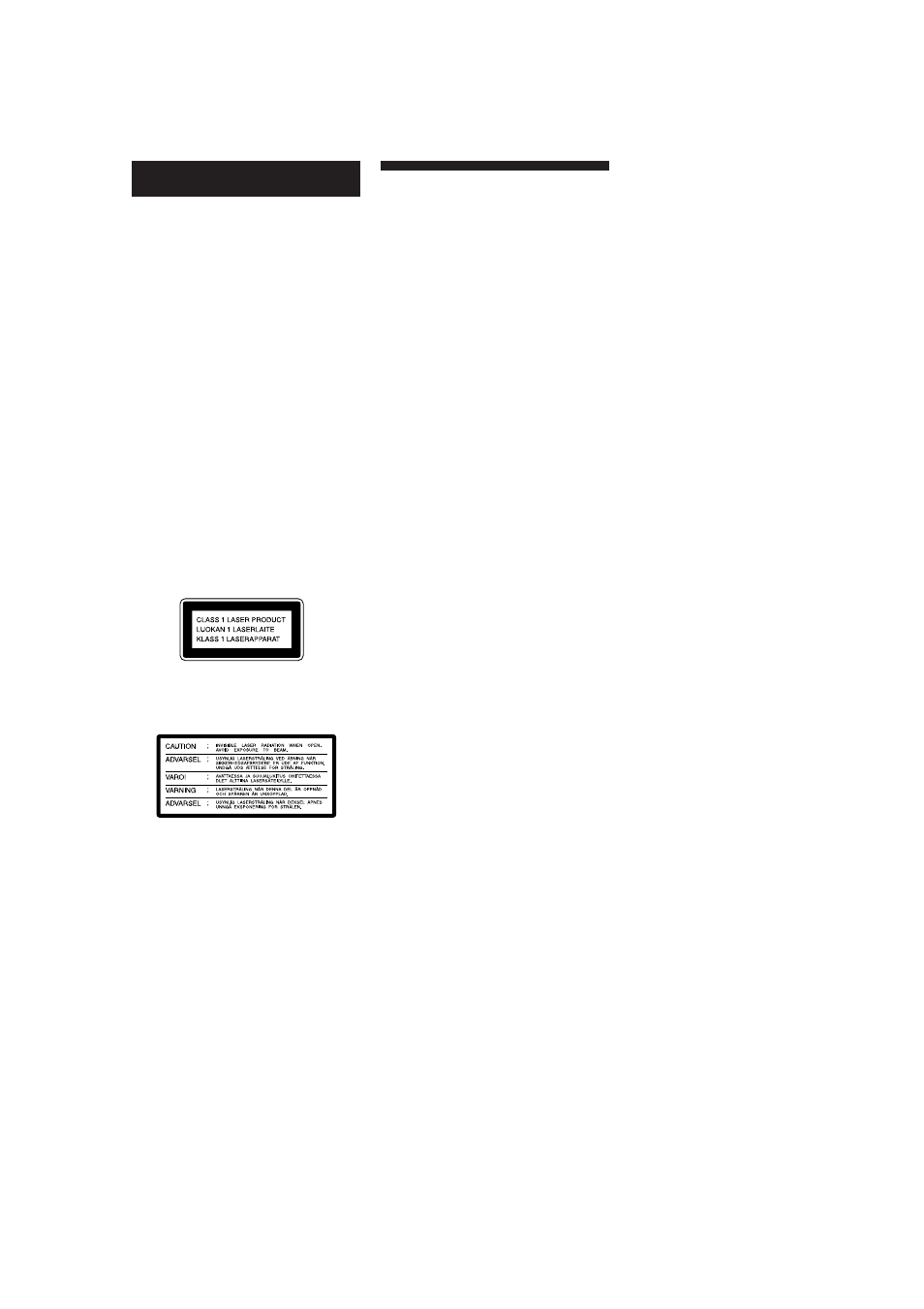 Warning, Precautions | Sony CDP-X5000 User Manual | Page 2 / 90