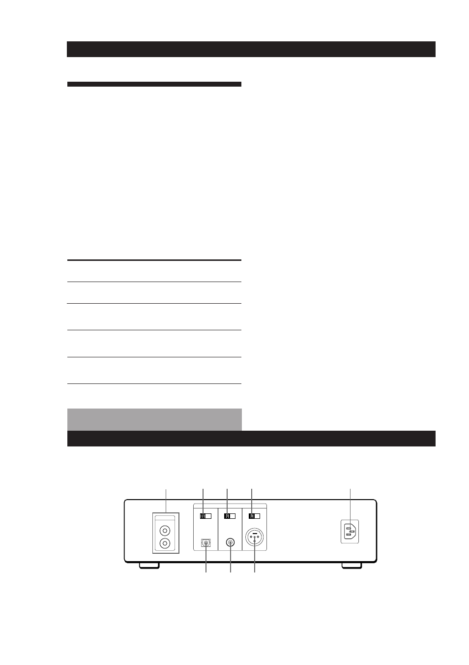 Specifications, Additional information 22, Rear panel descriptions | Sony CDP-X5000 User Manual | Page 22 / 90