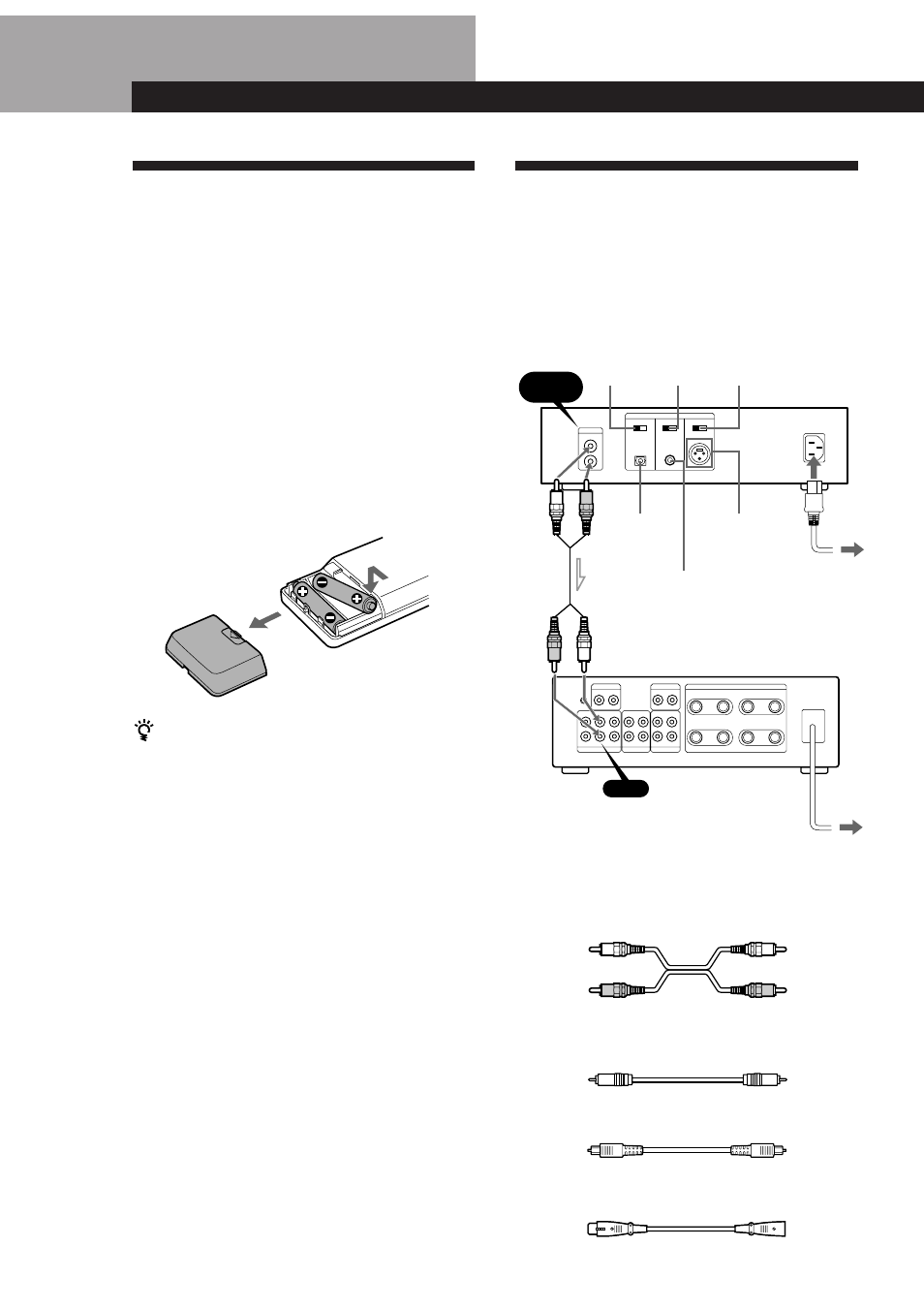 Conexión a un sistema, Desembalaje, Preparativos 4 | Descripción general, Colocación de las pilas en el telemando | Sony CDP-X5000 User Manual | Page 70 / 90