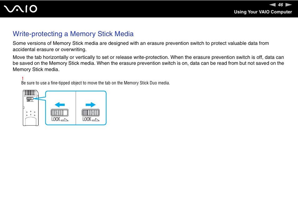 Sony VGN-C100 User Manual | Page 46 / 192