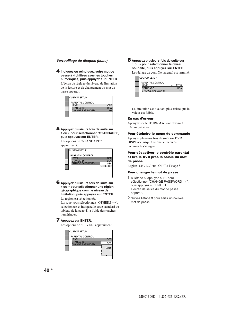Sony MHC-S90D User Manual | Page 116 / 228
