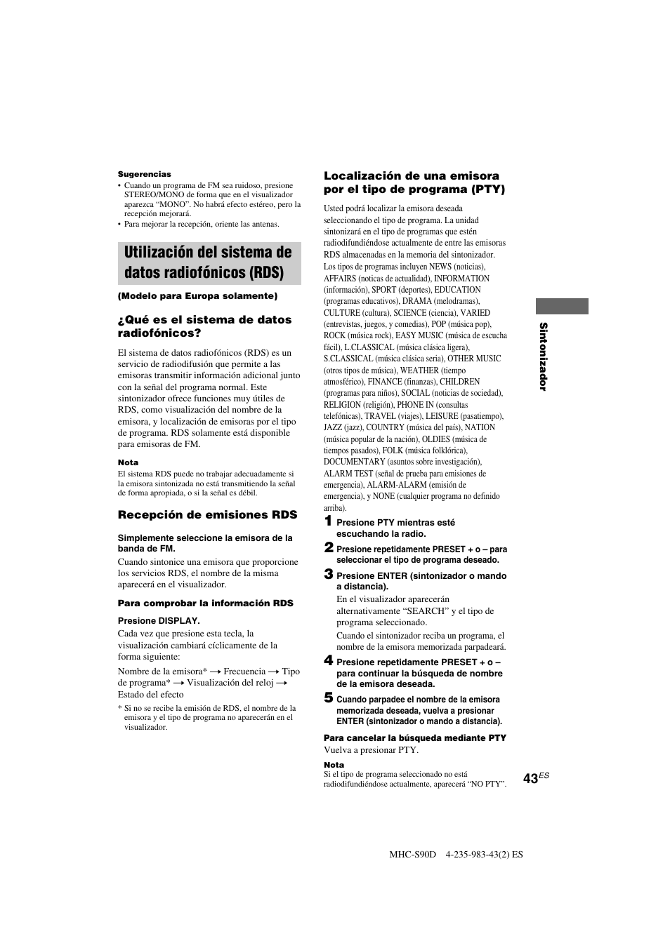 Sony MHC-S90D User Manual | Page 195 / 228
