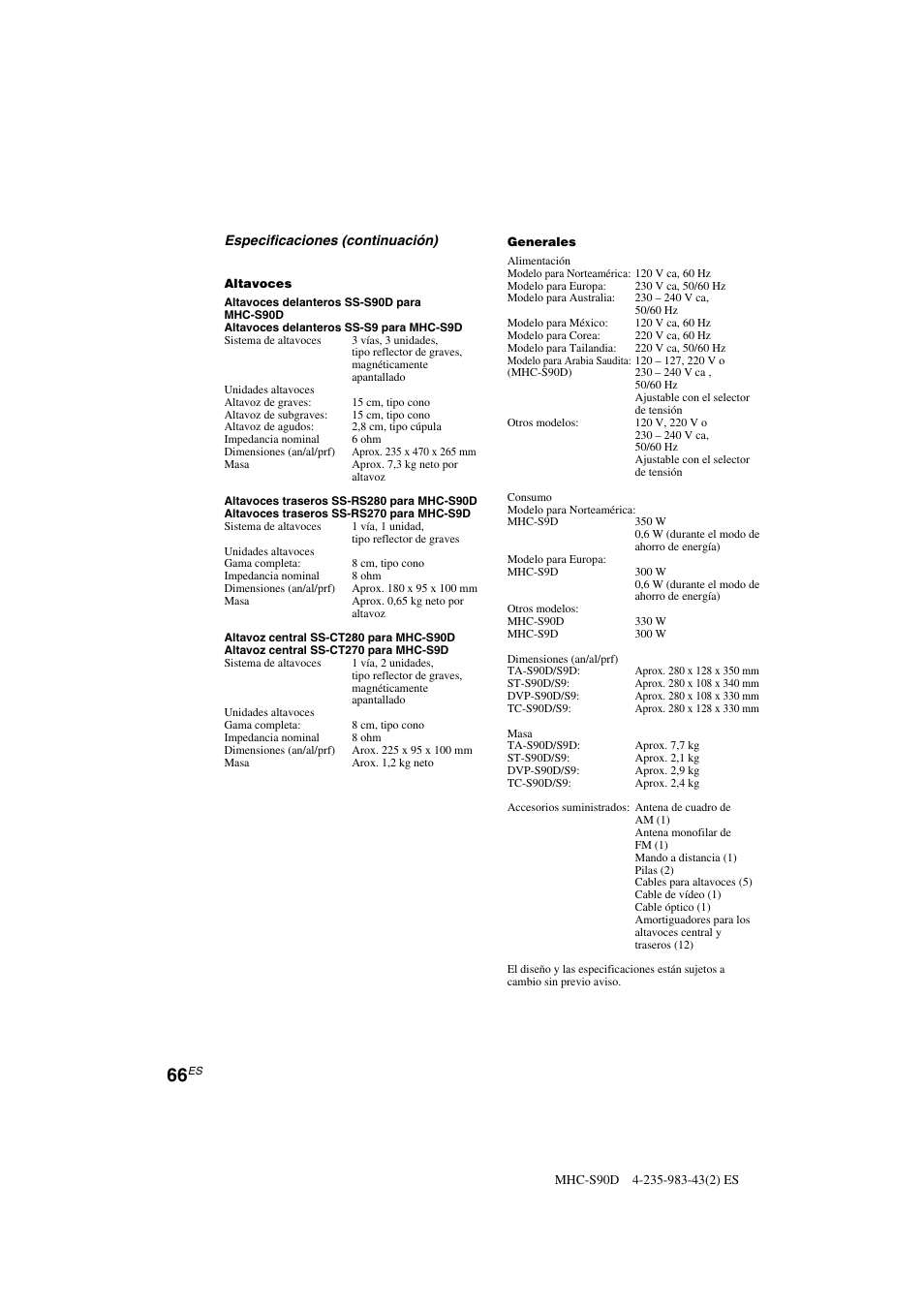 Sony MHC-S90D User Manual | Page 218 / 228