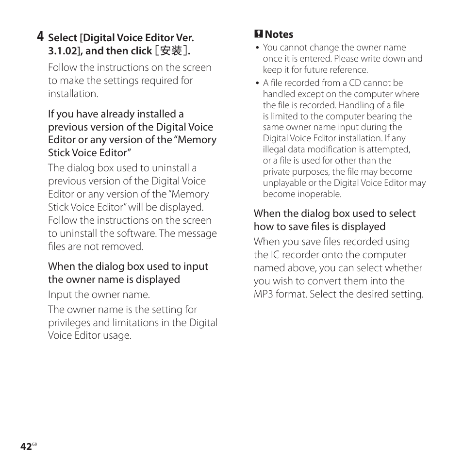 Sony ICD-P520 User Manual | Page 42 / 56