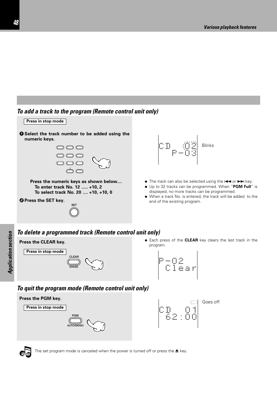 C d 0 2 p - 0 3, Various playback features | Sony HM-982RW User Manual | Page 48 / 88