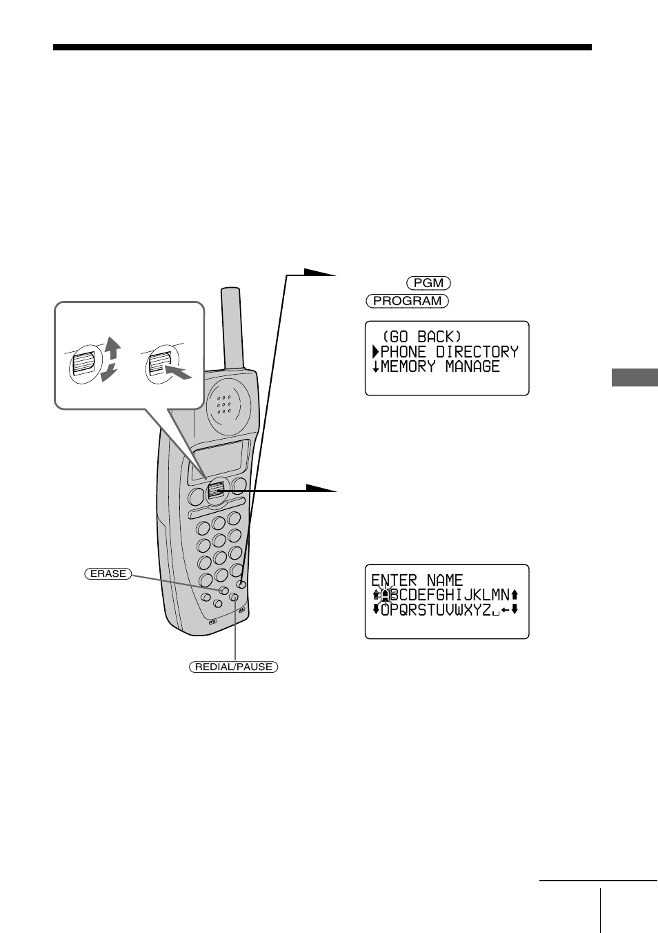 Telephone features, Phone directory, Storing phone numbers and names | Sony PP-A2780 User Manual | Page 43 / 100