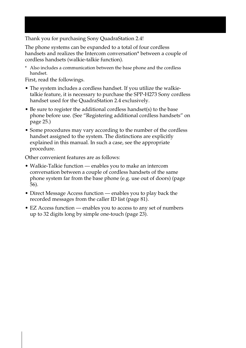 Getting started, Welcome | Sony PP-A2780 User Manual | Page 8 / 100