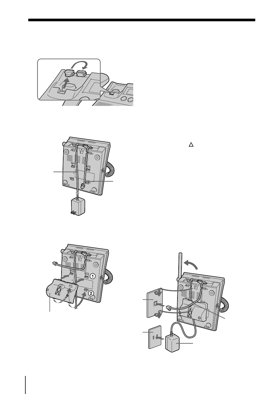 Additional information, Mounting the base phone on a wall | Sony PP-A2780 User Manual | Page 86 / 100