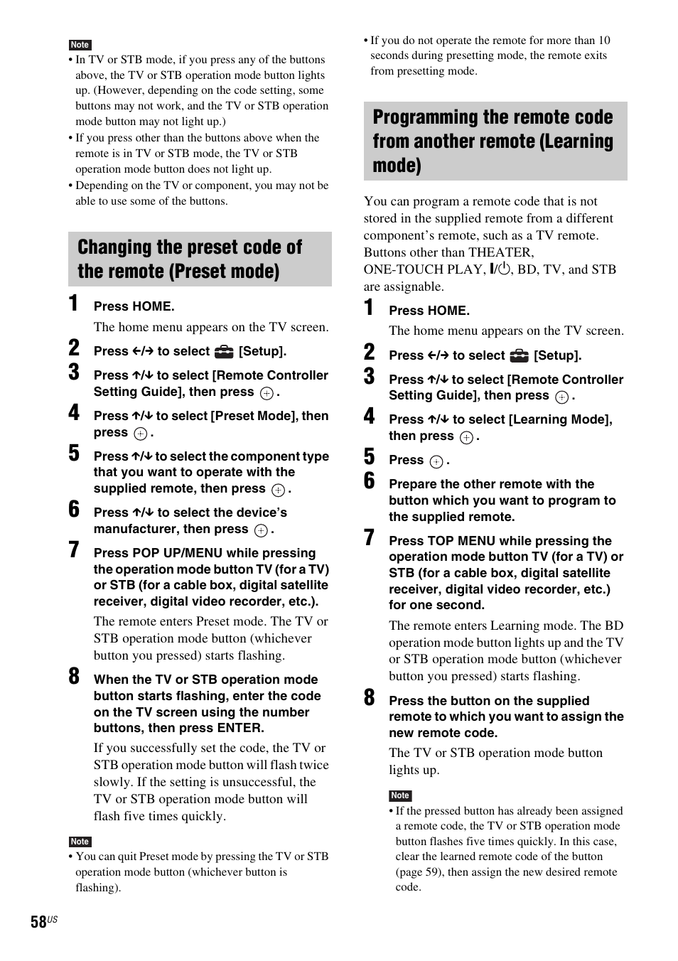 Sony BDV-IZ1000W User Manual | Page 58 / 88
