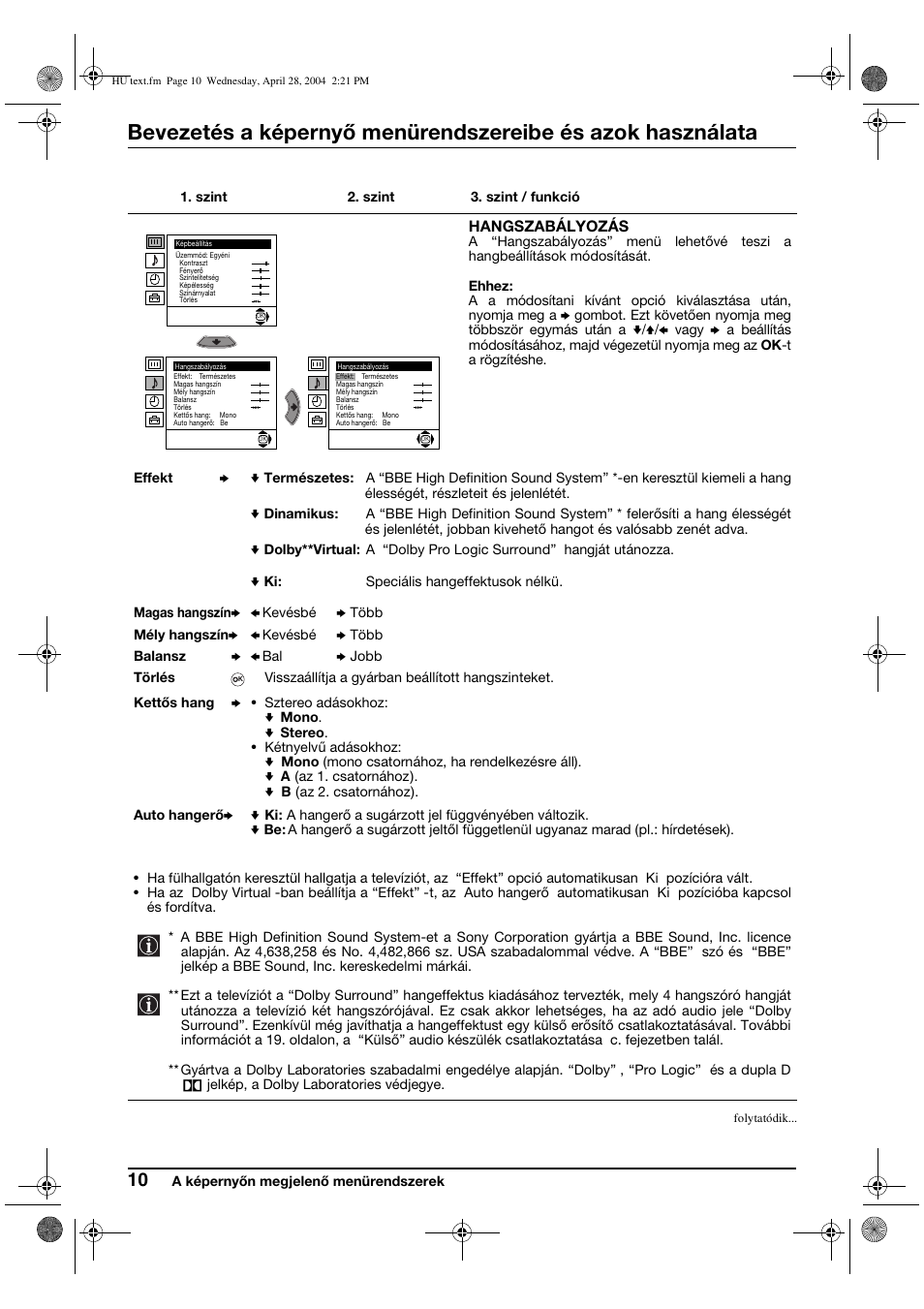 Sony KV-29CS60K User Manual | Page 70 / 124