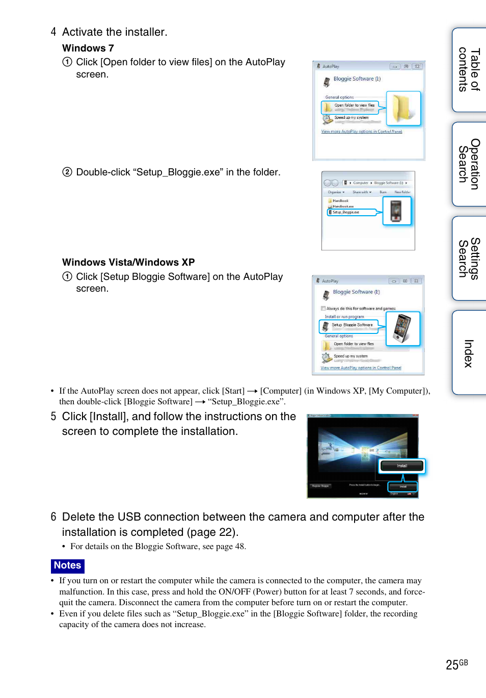 Sony bloggie MHS-TS20К User Manual | Page 25 / 73