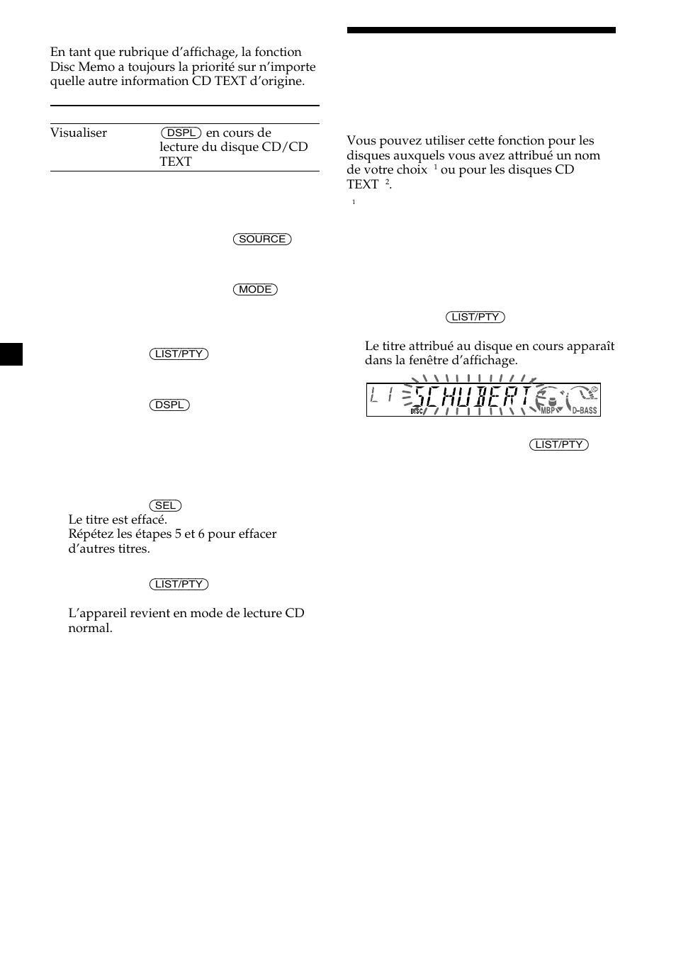 12 localisation d’un disque par son titre | Sony CDX-CA600 User Manual | Page 64 / 132
