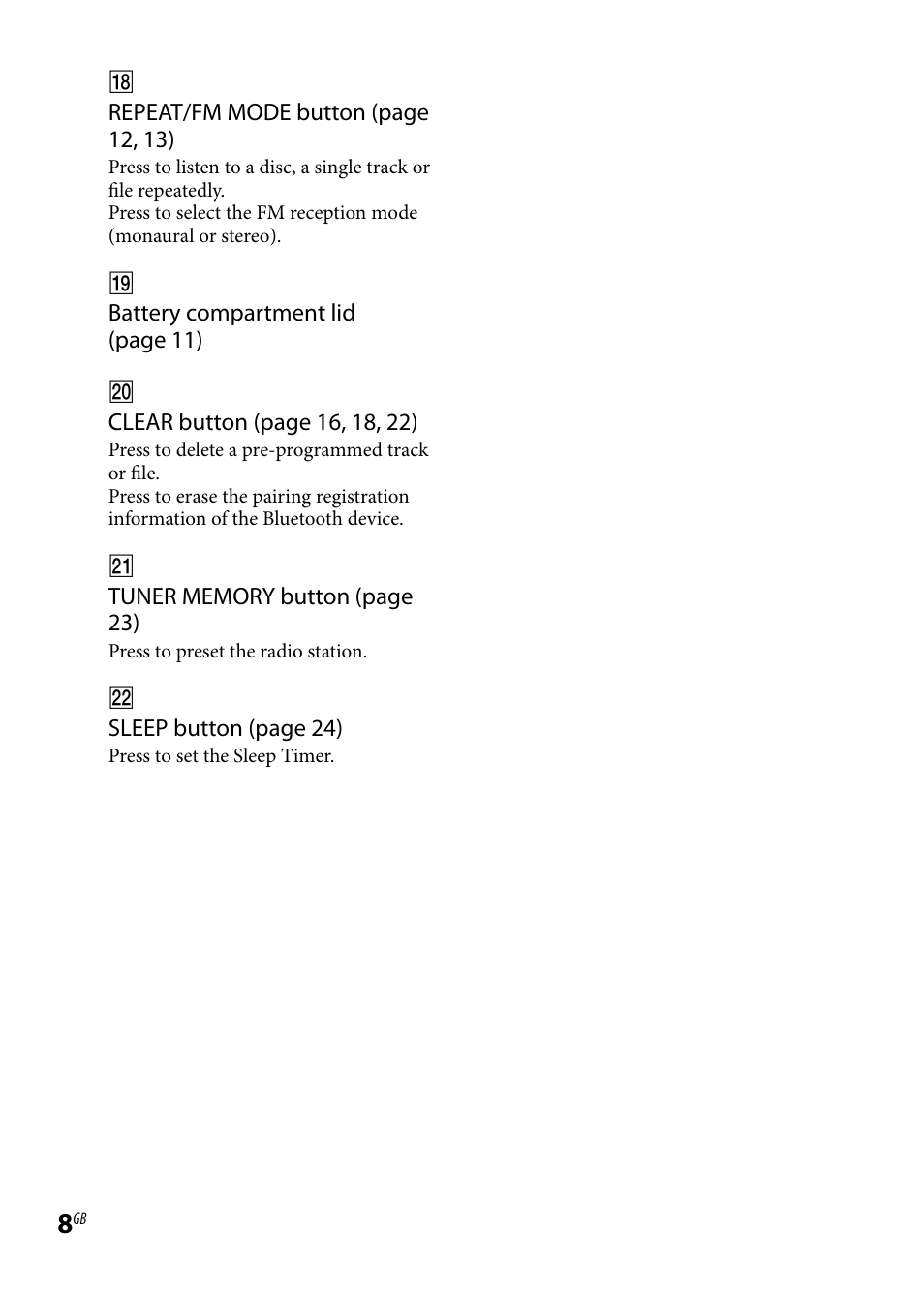Sony CMTBX5BT User Manual | Page 8 / 36