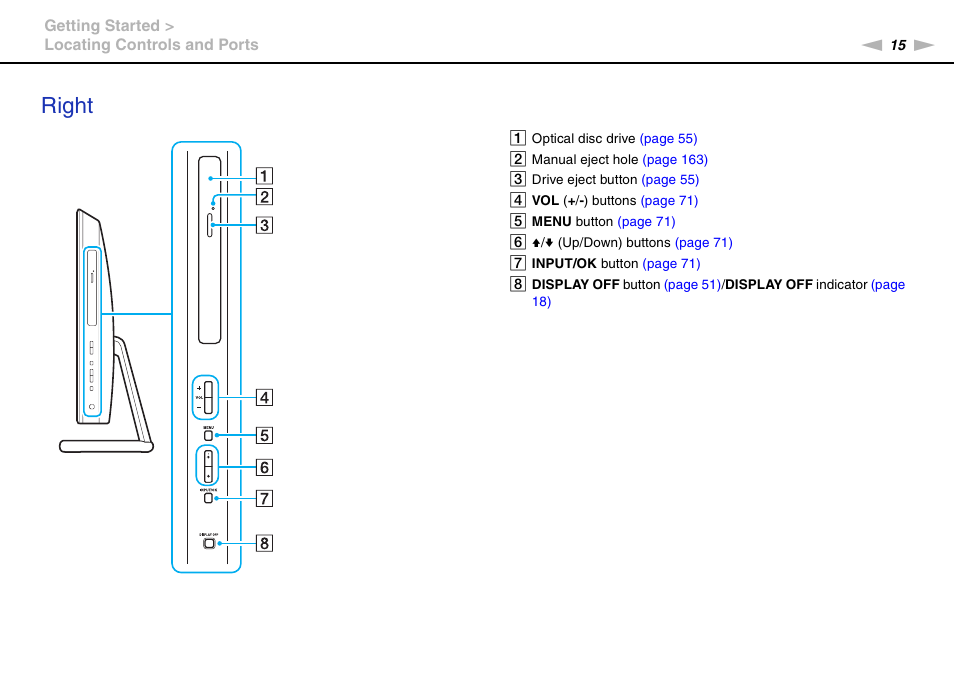 Right | Sony VPCL2 User Manual | Page 15 / 190