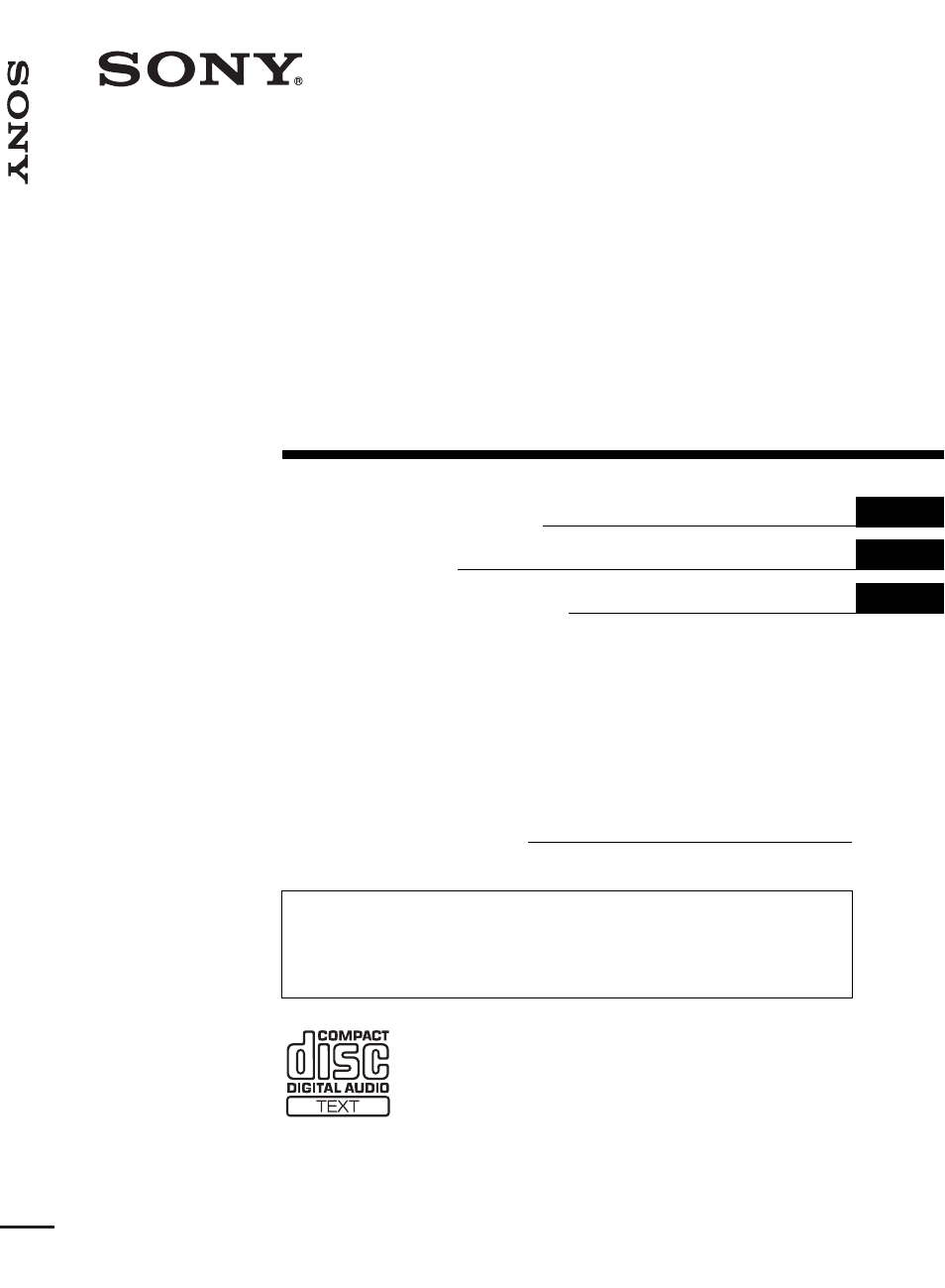 Sony CDX-M9905X User Manual | 136 pages