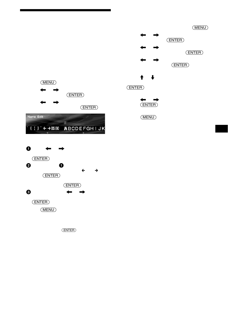 Storing station names, Station memo, Name delete | 21 storing station names | Sony CDX-M9905X User Manual | Page 21 / 136
