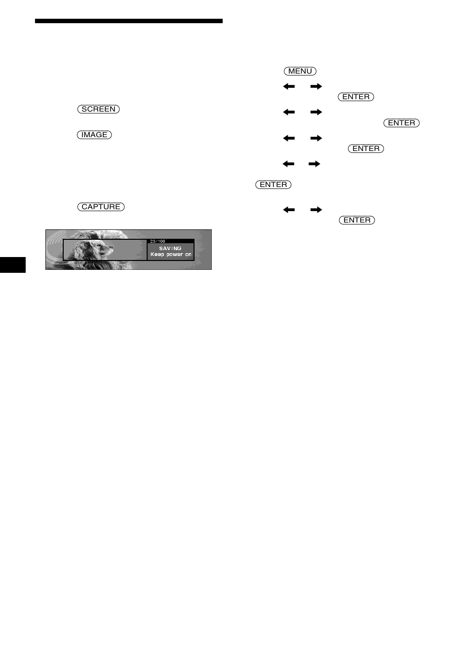 Storing the images, Snapshot, Picture delete | 28 storing the images | Sony CDX-M9905X User Manual | Page 28 / 136