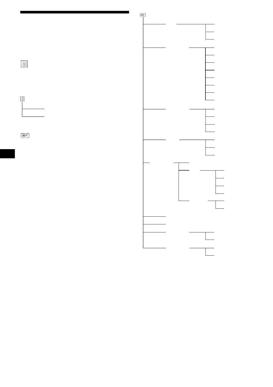 Menus and items, 36 menus and items | Sony CDX-M9905X User Manual | Page 36 / 136