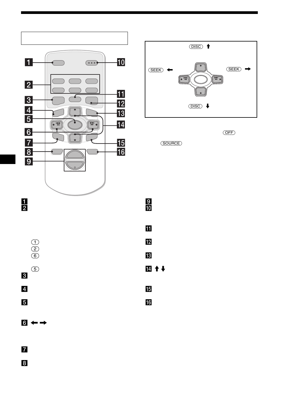 Location of controls, 4location of controls, Card remote commander rm-x145a | Acat, Sound: (5): bbe mp, Skip albums, When selecting the item in the menus | Sony CDX-M9905X User Manual | Page 4 / 136