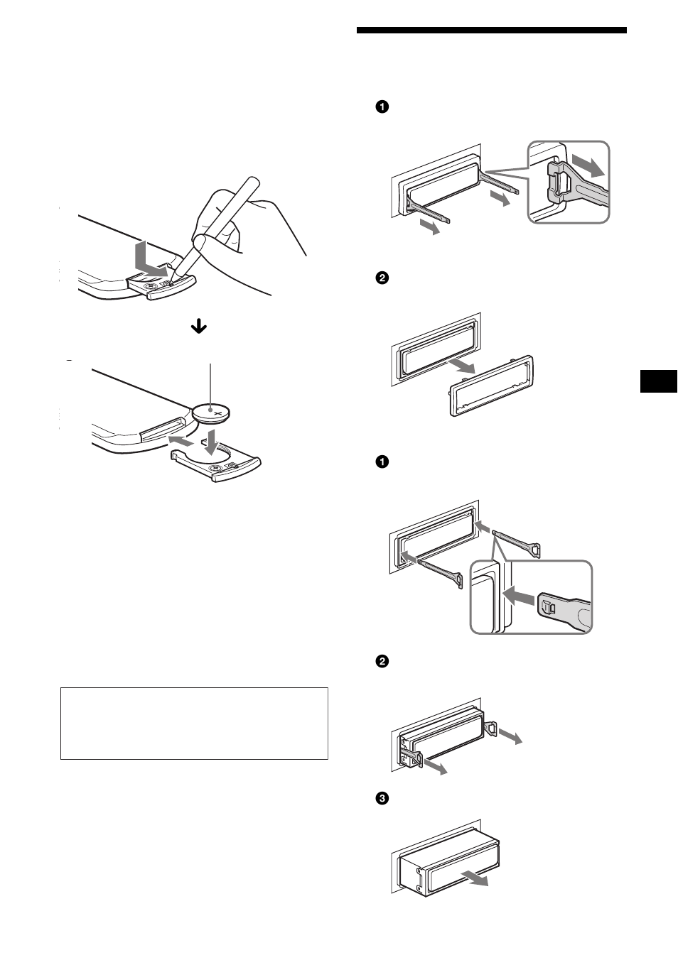 Removing the unit | Sony CDX-M9905X User Manual | Page 41 / 136