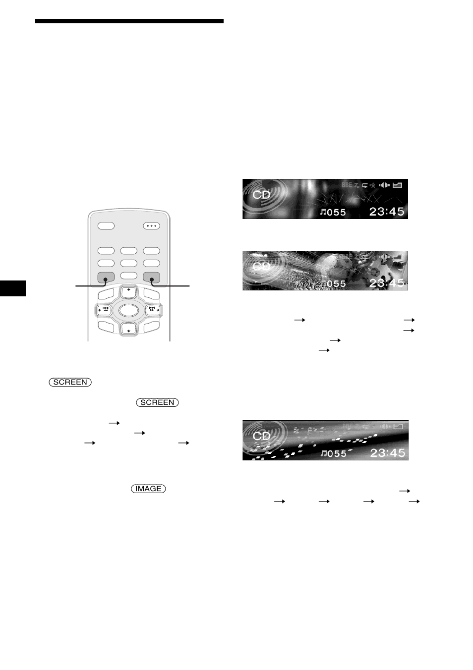 Sélection du mode d’affichage et d’une, Configuration d’affichage, Modes d’affichage et configurations d’affichage | Sony CDX-M9905X User Manual | Page 56 / 136