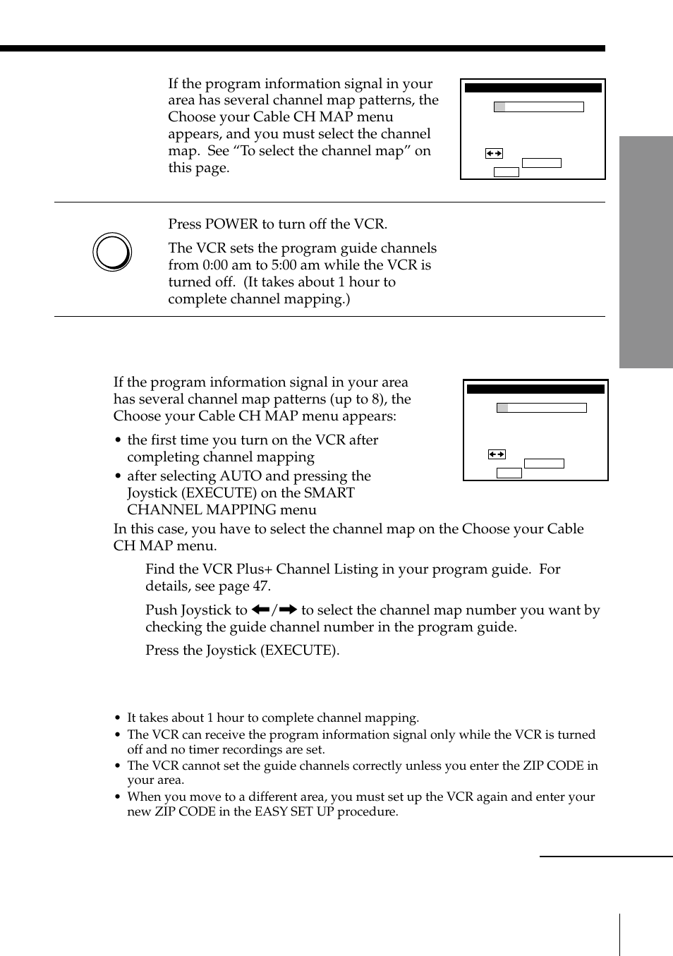 Getting started, Press the joystick (execute) | Sony SLV-795HF User Manual | Page 49 / 88