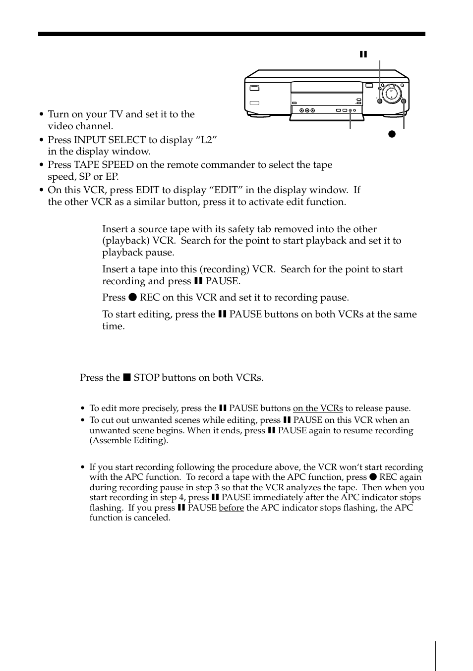 Basic editing | Sony SLV-795HF User Manual | Page 75 / 88