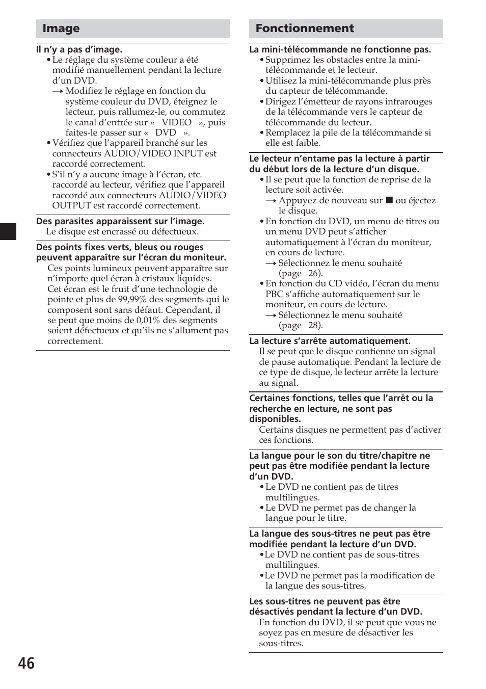 Image, Fonctionnement | Sony MV-700HR User Manual | Page 94 / 148