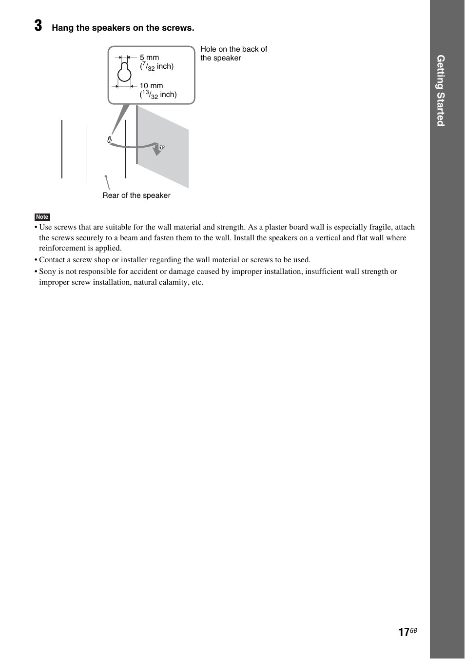 Ge tting star te d | Sony 3-283-040-11(1) User Manual | Page 17 / 116
