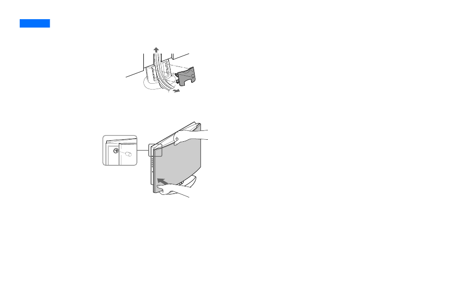 Organizing the cables and replacing the back panel, Setup 6 | Sony SDM-V72W User Manual | Page 15 / 127