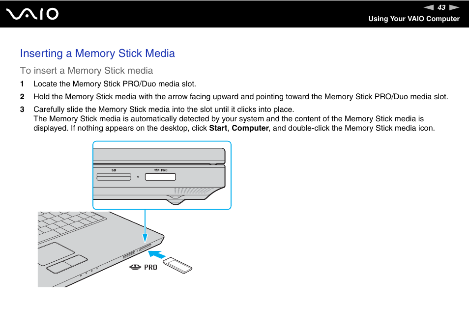 Sony VAIO VGN-N300 User Manual | Page 43 / 154