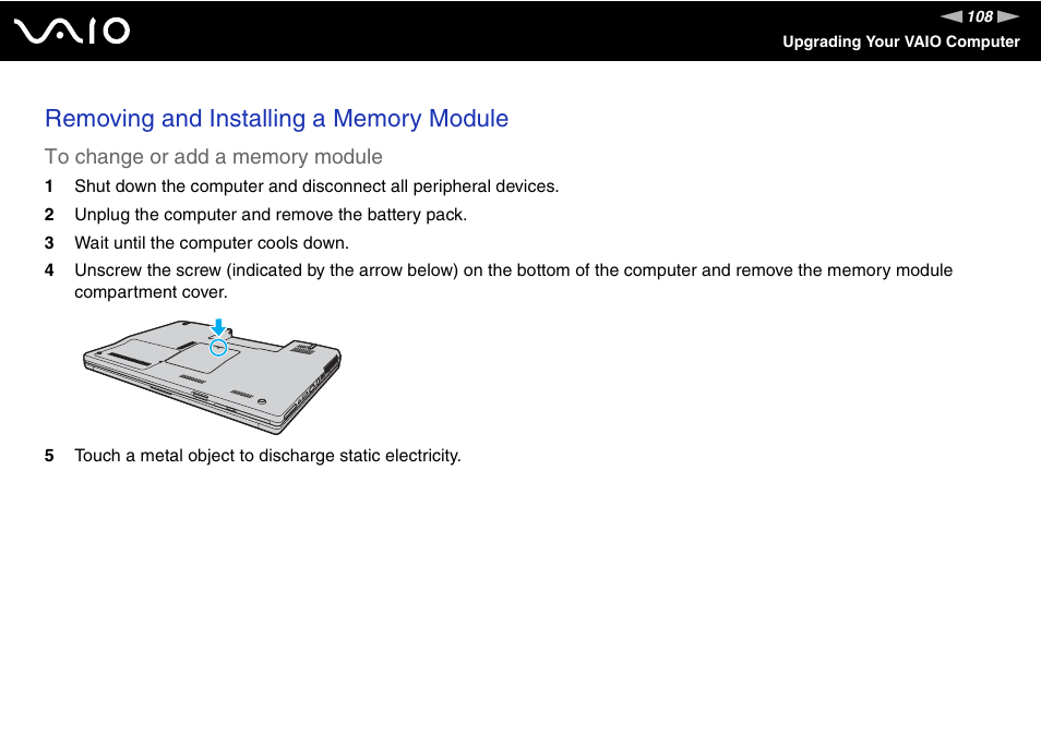 Sony VAIO VGN-FZ Series User Manual | Page 108 / 191