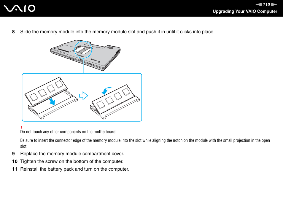 Sony VAIO VGN-FZ Series User Manual | Page 110 / 191