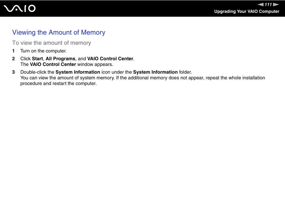 Sony VAIO VGN-FZ Series User Manual | Page 111 / 191