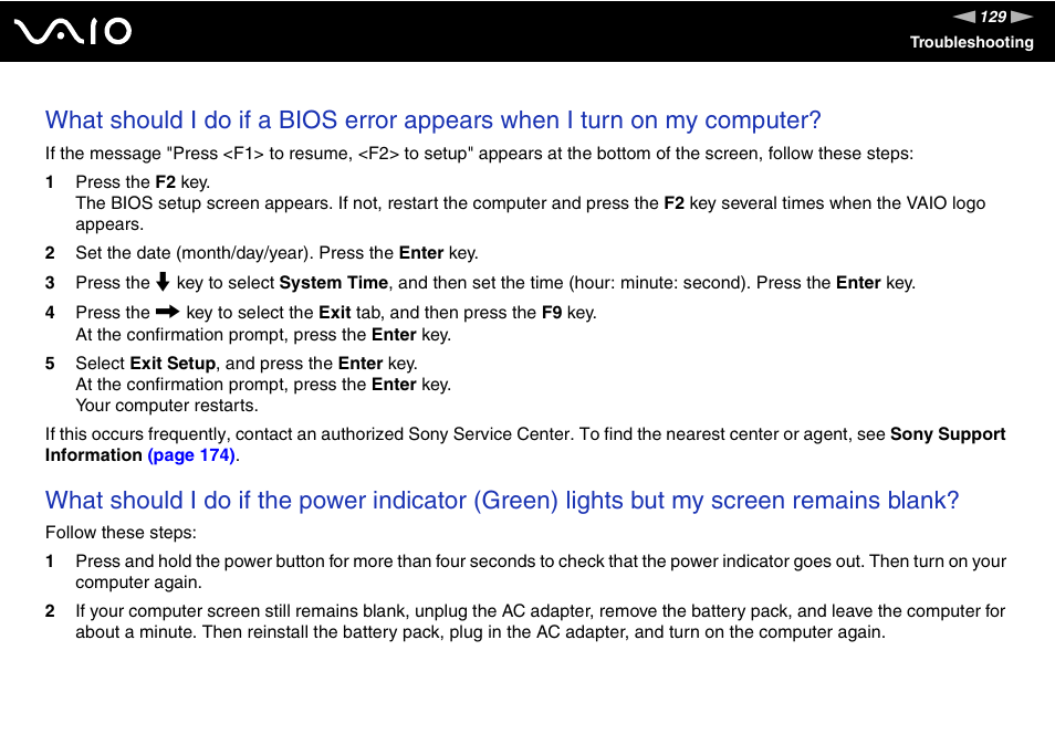 Sony VAIO VGN-FZ Series User Manual | Page 129 / 191