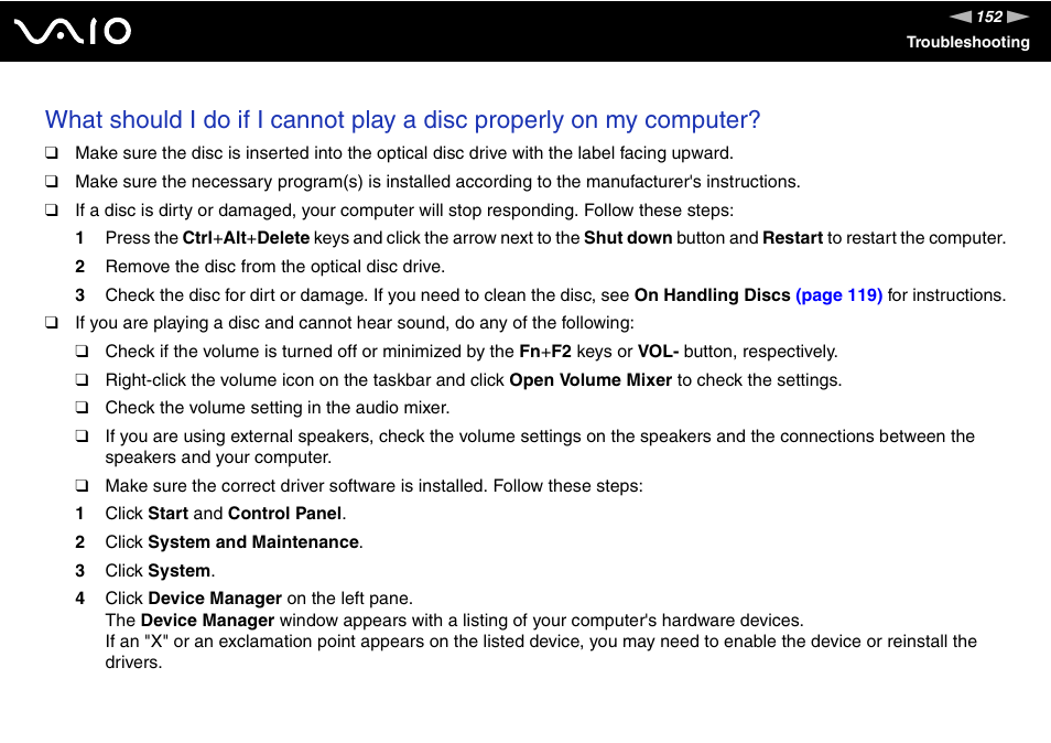 Sony VAIO VGN-FZ Series User Manual | Page 152 / 191