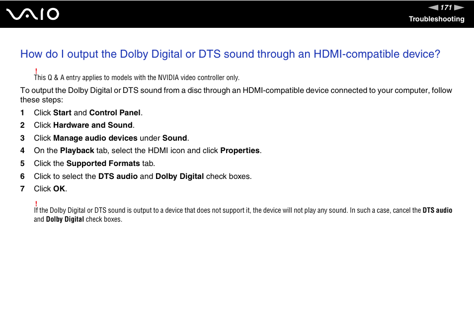 Sony VAIO VGN-FZ Series User Manual | Page 171 / 191