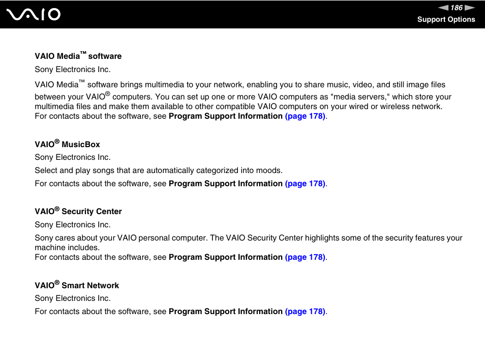 Sony VAIO VGN-FZ Series User Manual | Page 186 / 191