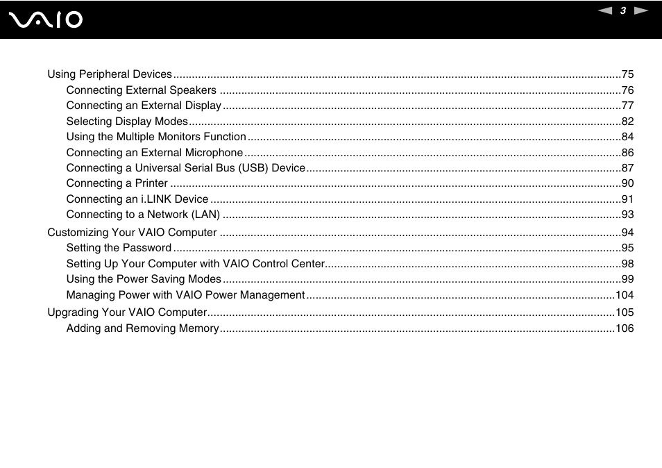 Sony VAIO VGN-FZ Series User Manual | Page 3 / 191