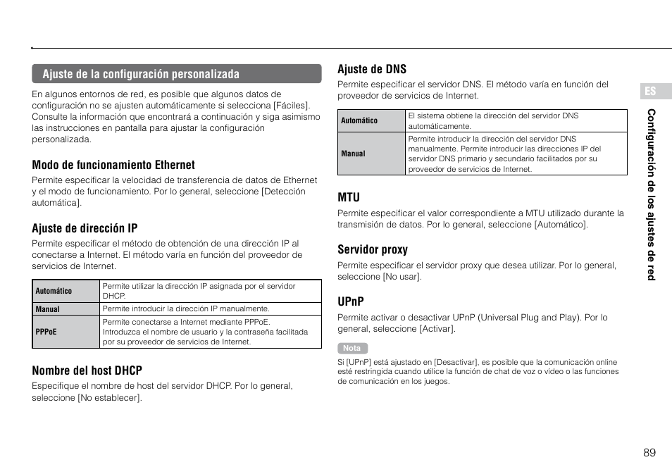 Ajuste.de.la.configuración.personalizada | Sony 320 GB Playstation 3 CECH-2501B User Manual | Page 89 / 120