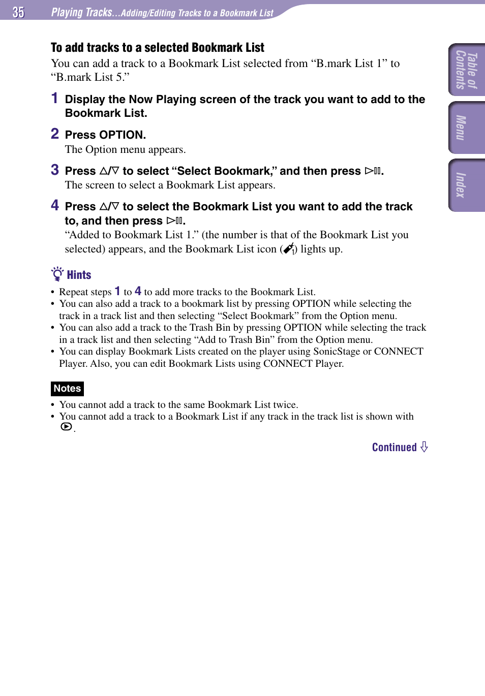 Sony NW-A3000 Series User Manual | Page 35 / 109