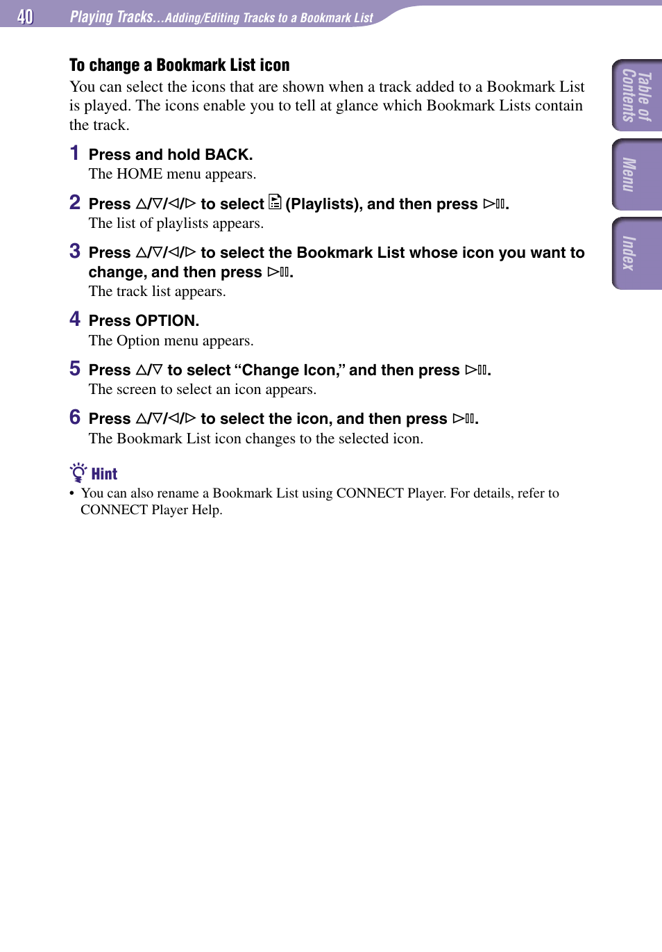 Sony NW-A3000 Series User Manual | Page 40 / 109