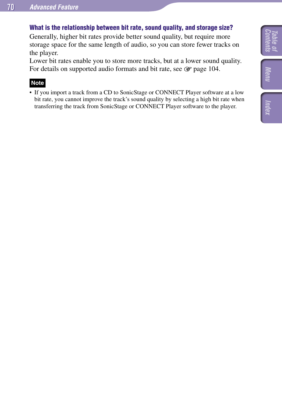 Sony NW-A3000 Series User Manual | Page 70 / 109