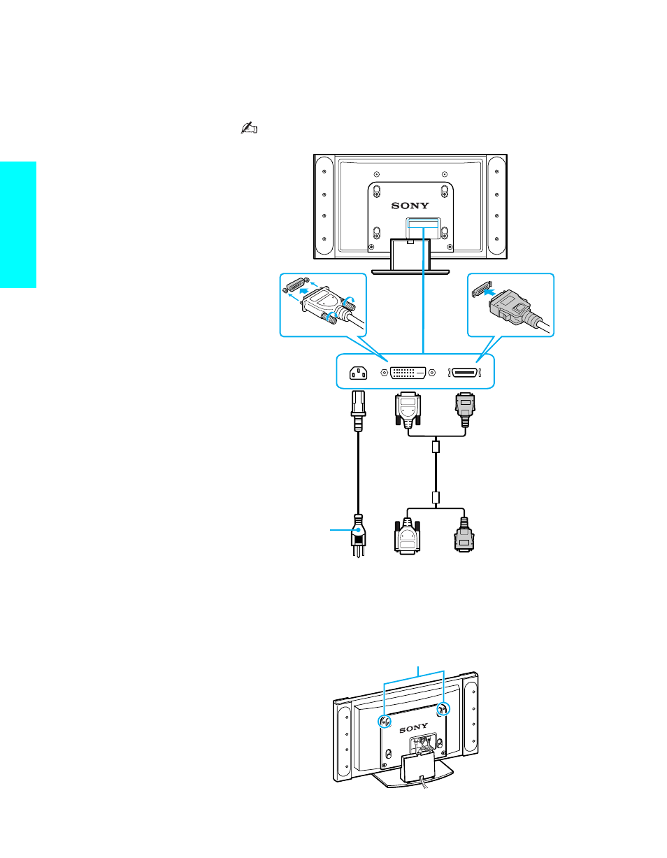 Installing the tv, Setup | Sony WEGA KLV30XBR900 User Manual | Page 22 / 112