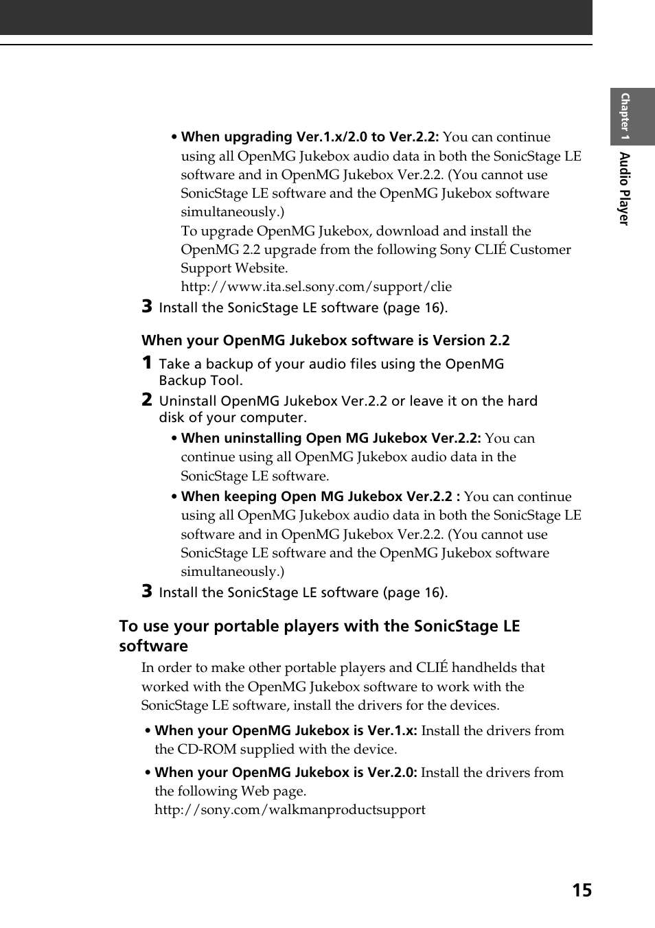 Sony PEG-T665C User Manual | Page 15 / 208