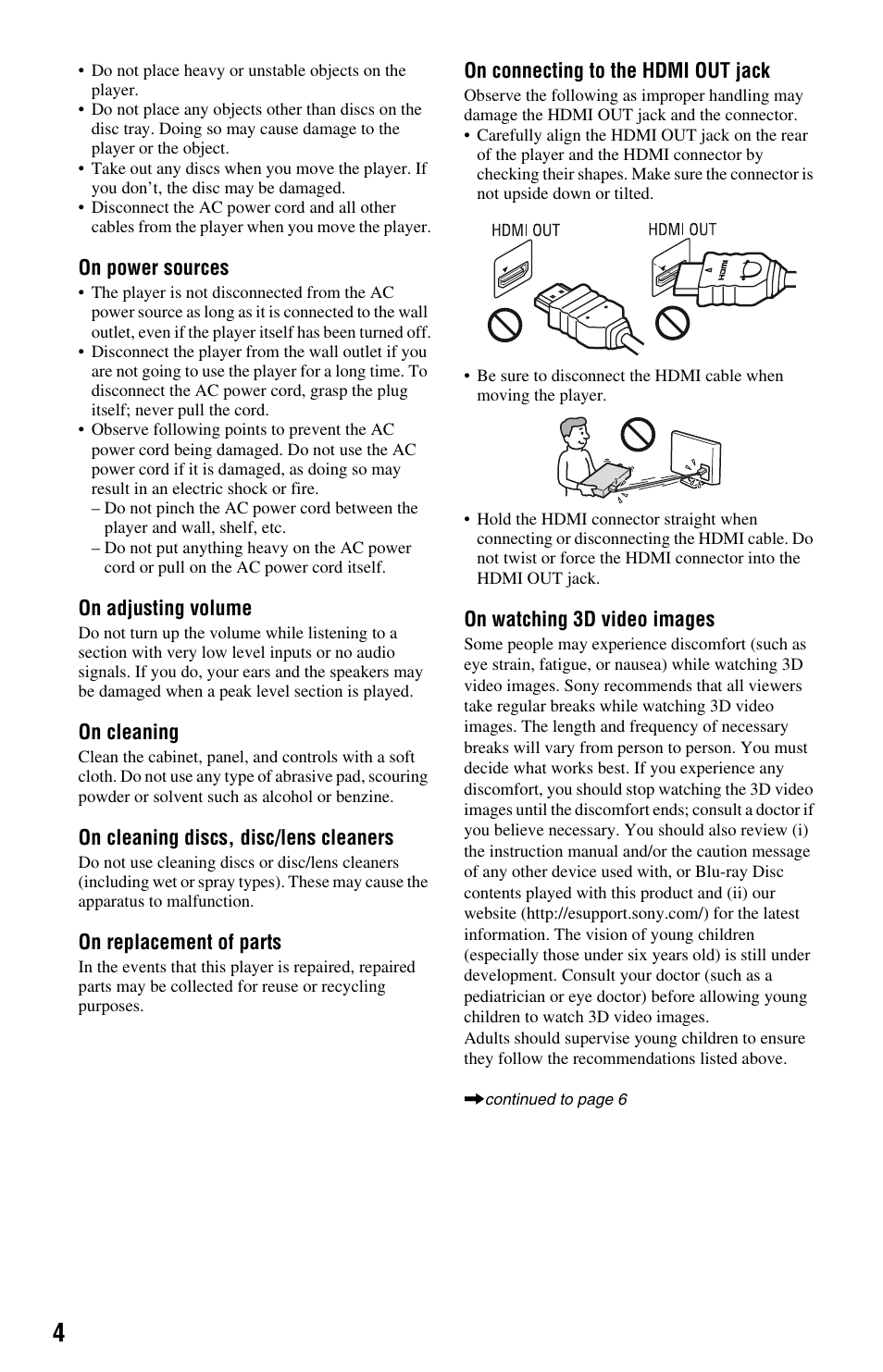Sony BLU-RAY DISCTM BDP-S480 User Manual | Page 4 / 35